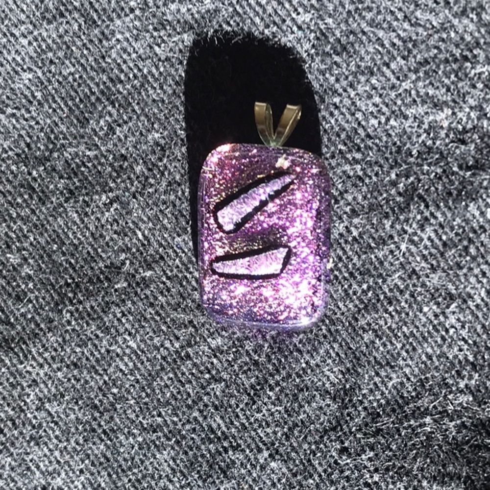 Handmade dichroic glass pendant